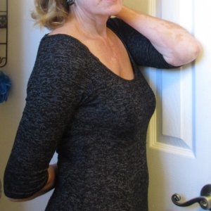 Aiden Y Black Clingy Knit Dress